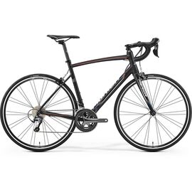 Шоссейный велосипед Merida Ride 300, 2017, черный, Вариант УТ-00037501: Рама: L 56 (Рост: 175 - 180 cm), Цвет: матовый черно-белый, изображение  - НаВелосипеде.рф