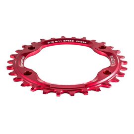 Звезда передняя A2Z NW chainring, 30T, алюминий, красный, NW-30T-96-3, изображение  - НаВелосипеде.рф