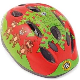 Велошлем детский/подростковый AUTHOR ULTIMA MONKEY 112 RED INMOLD (52-56см) красно-зеленый 8-9090103, изображение  - НаВелосипеде.рф