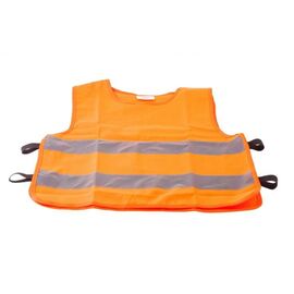 Светоотражающий защитный жилет Vinca sport для детей, оранжевый KV 106, изображение  - НаВелосипеде.рф