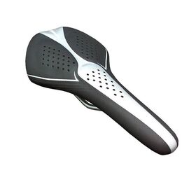 Седло велосипедное VELO AIRTHRU GEL VL-4142, спорт, 268 г, 271х140 мм, черно-белое, 5-250274, изображение  - НаВелосипеде.рф