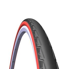 Велопокрышка RUBENA V80 SYRINX, 700 x 23C (23-622), CL, черный/красный, 510950226044, изображение  - НаВелосипеде.рф