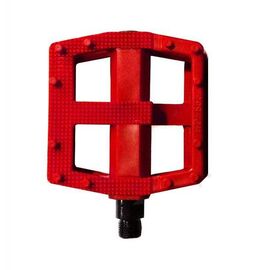 Педали велосипедные Vinca Sport, пластиковые, платформа 104x95мм, ось 9/16", красный, VP 855 red, изображение  - НаВелосипеде.рф