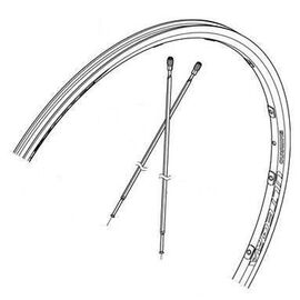 Спица SHIMANO для WH-6700-R, левая сторона, 306мм, 1штука Y4FP98100, изображение  - НаВелосипеде.рф