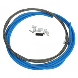 Трос+оплетка переключателя SHIMANO SP41, оплетка 1700мм голубая, трос 1.2X2100мм с PTFE 2штуки Y60098015, изображение  - НаВелосипеде.рф