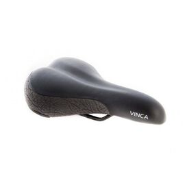 Седло велосипедное Vinca Sport, комфортное, 258х175мм, черное-серое, VS 6032 Black/Grey, изображение  - НаВелосипеде.рф