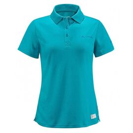 Велофутболка VAUDE Wo Marwick Polo Shirt 784, cyan, голубой, 34, женская, 4584, изображение  - НаВелосипеде.рф