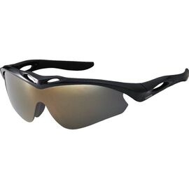 Очки велосипедные SHIMANO, чёрно-серые/зеркальные, дополнительные жёлтые линзы, ECES50RL, изображение  - НаВелосипеде.рф