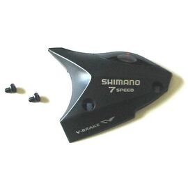 Облицовка шифтера Shimano ST-EF50, 7 скоростей (крышка и болты M3х5), серебристый, Y6KT98020, изображение  - НаВелосипеде.рф
