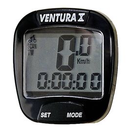 Велокомпьютер VENTURA Х, 10 функций, влагозащитный, черный, 5-244550, изображение  - НаВелосипеде.рф