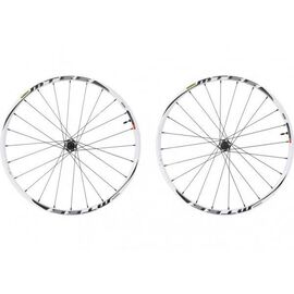 Колеса велосипедные Shimano MT66 переднее и заднее, 26'', цвет белый, Center Lock EWHMT66FRDQ, изображение  - НаВелосипеде.рф