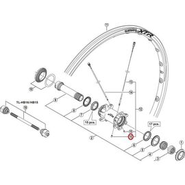 Запчасть к втулке Shimano, втулка крепления спицы для WH-M985/M988 Y4G308100, изображение  - НаВелосипеде.рф