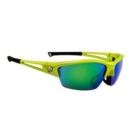 Очки велосипедные KELLYS WRAITH, оправа салатовая, линзы 2 штуки, футляр, Sunglasses KELLYS Wraith - Shiny Lime, изображение  - НаВелосипеде.рф