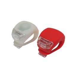Фонарики SUNTEK, светодиодные,1 красный/2 красных LED + 1  белый/2 белых LED, силиконовые,SH-503, изображение  - НаВелосипеде.рф