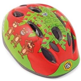Велошлем детский/подростковый AUTHOR ULTIMA MONKEY 112 RED INMOLD (48-54см) красно-зеленый 8-9090102, изображение  - НаВелосипеде.рф