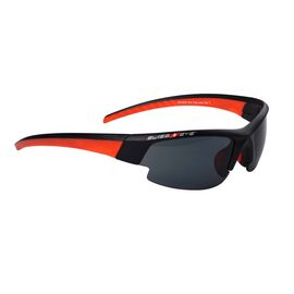Очки велосипедные SWISSEYE Gardosa Evolution S, спортивные, оправа чёрная матовая-красная линзы дымчатые, 12132, изображение  - НаВелосипеде.рф
