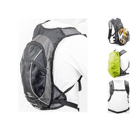 Рюкзак спортивный AUTHOR TURBO GSB V=6л черно-серый + желтый чехол от дождя 8-8100270, изображение  - НаВелосипеде.рф