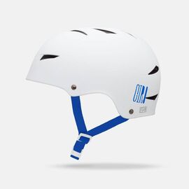 Велошлем Giro FLAK matte white/blue logos, GI2039531, Вариант УТ-00000342: Размер: L (59-63 см), изображение  - НаВелосипеде.рф
