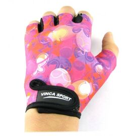 Велоперчатки детские Vinca sport VG 931 child, розовые с орнаментом, Вариант УТ-00001510: Размер: 5XXXS, изображение  - НаВелосипеде.рф