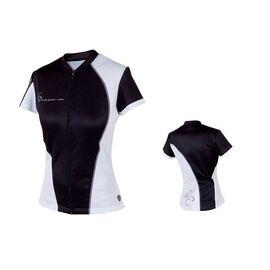 Велофутболка AUTHOR женская Lady Sport Blk/Wht черно-белая с молнией S, 8-7059535, изображение  - НаВелосипеде.рф