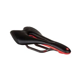 Седло велосипедное Astute SKYLITE TACA FLUO VT, 275x135 мм, шоссе, 160 г, карбон, черный/красный, 0SMTB0LT0VTR046, изображение  - НаВелосипеде.рф