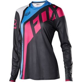 Велоджерси женская Fox Flexair Seca LS, черно-розовый, 18479-198-L, Вариант УТ-00042476: Размер L (18479-198-L), изображение  - НаВелосипеде.рф