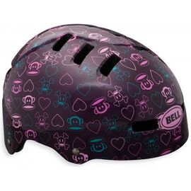 Велошлем детский Bell FRACTION purple paul frank hearts, Вариант 00-00019761: Размер: S (51-56 см), изображение  - НаВелосипеде.рф