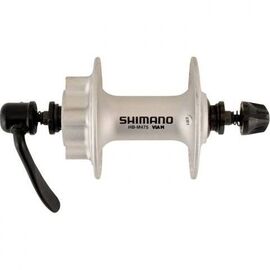 Велосипедная втулка Shimano M475,  передняя, 36 отверстий,  QR, серебистая, EHBM475AS, изображение  - НаВелосипеде.рф