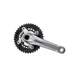 Система шатунов велосипедная SHIMANO Deore, M615, 175мм, ин.вал, 40/28T с кареткой, серебро, EFCM615E08XS, изображение  - НаВелосипеде.рф
