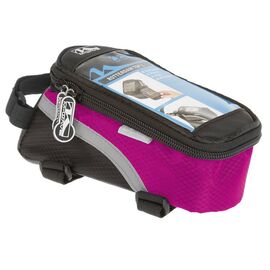 Сумочка-чехол вело M-WAVE, для смартфона, +бокс 170х80х80мм, с влагозащитой, черно-розовая, 5-122558, изображение  - НаВелосипеде.рф