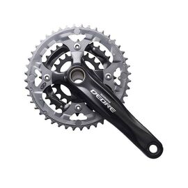 Система шатунов велосипедная SHIMANO FC-M590 DEORE, 175мм, 44X32X22T, с кареткой, чёрные, AFCM590E422XL, изображение  - НаВелосипеде.рф
