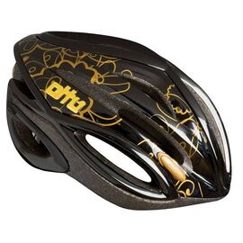 Велошлем Etto Jasmine, цвет чёрный с золотым орнаментом, S/M (54-57см), 343102, изображение  - НаВелосипеде.рф