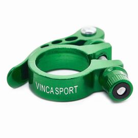 Зажим подседельного штыря Vinca sport, диаметр - 31.80 мм, зеленый, VC 88-1 green, изображение  - НаВелосипеде.рф
