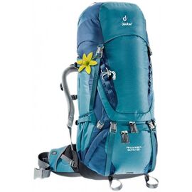 Велорюкзак Deuter Aircontact 60+10 SL, для женщин, 83х37х27, 60 л, бирюзовый, 3320416_3353, изображение  - НаВелосипеде.рф