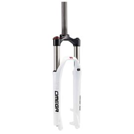 Вилка велосипедная RST Omega TNL, 27,5"х 28,6, пружинно-масляная, 100мм, D, белая, 1-0210, изображение  - НаВелосипеде.рф