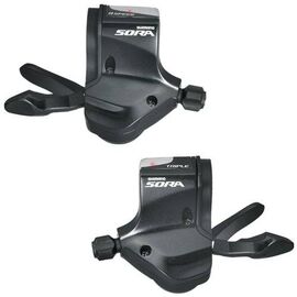 Шифтер для велосипеда Shimano Sora, 3500, левый/правый, 3x9ск трос+оплетка ESL3500TPA, изображение  - НаВелосипеде.рф
