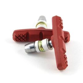 Тормозные колодки для велосипеда Vinca, красные, пара, VB 262 red (60мм), изображение  - НаВелосипеде.рф