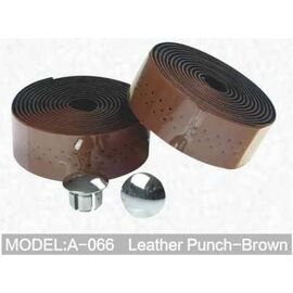 Обмотка руля велосипедная Kivi, Leather Punch, коричневый, A-066, изображение  - НаВелосипеде.рф