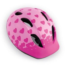 Велошлем детский MET Super Buddy Pink Hearts, розовый , Вариант УТ-00043154: Размер: 52-57 см, изображение  - НаВелосипеде.рф