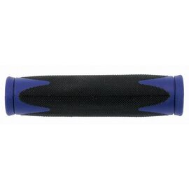 Грипсы велосипедные VELO, резина, 2-х компонентные, 130 мм, черно-синие, 5-410363 , изображение  - НаВелосипеде.рф