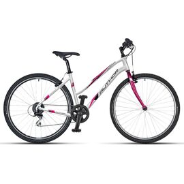 Женский гибридный велосипед AUTHOR Lumina 2017, Вариант УТ-00023319: Рама 17" (Рост:155-169см); Цвет: белый/розовый, изображение  - НаВелосипеде.рф