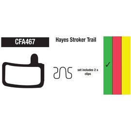 Тормозные колодки EBC Hayes Stroker Trail, зеленый, CFA467G, изображение  - НаВелосипеде.рф