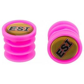 Заглушки руля ESI Logo, пластик, розовый, BP1PK, изображение  - НаВелосипеде.рф