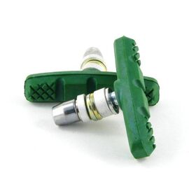 Тормозные колодки для велосипеда Vinca Sport, зелёные, пара, VB 262 green (60мм), изображение  - НаВелосипеде.рф