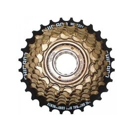 Кассета-трещотка для велосипеда Shimano Tourney, 7х14-28Тчерно-коричневая AMFTZ217428T 2-935 , изображение  - НаВелосипеде.рф