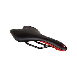 Седло велосипедное Astute SKYLINE TACA SR, 275x135 мм, кросс, шоссе, 200 г, титан, черный/красный, 0SMTB0LN0SRR021, изображение  - НаВелосипеде.рф