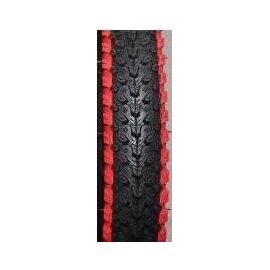 Покрышка Vinca sport PQ-817, 26*1.95, черная с красной полосой, PQ-817 26*1.95 red lines, изображение  - НаВелосипеде.рф