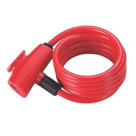 Велосипедный замок BBB QuickSafe, тросовый, на ключ, 8 x 1500 мм, красный, BBL-61, изображение  - НаВелосипеде.рф