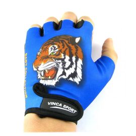 Велоперчатки детские Vinca sport VG 928 child, синие, Вариант УТ-00001501: Размер: 5XXXS, изображение  - НаВелосипеде.рф