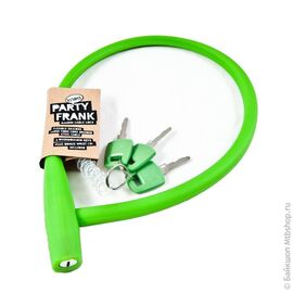Велосипедный замок Knog Party Frank тросовый, на ключ, 620 х 8 мм, Цвет Lime, 16г, 11416, изображение  - НаВелосипеде.рф
